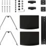 2 Floating Shelf Wall bracket with Strengthened Tempered Glass for DVD Players/Cable Boxes/Games Consoles/TV Accessories, 2 Shelves, Black Image 6