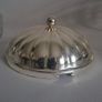 Mid-Century Chrome & Cut Glass Serving Dish Image 5
