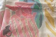Hand painted silk scarf