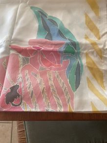 Hand painted silk scarf