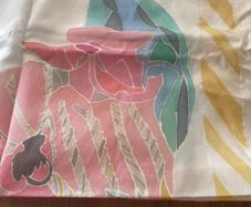 Hand painted silk scarf