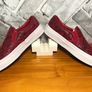 Vans Off The Wall Red Snakeskin Pattern Girls Unisex Laceless Slip On Trainers UK2.5 EUR34.5 Image 8