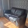 FREE - Natuzzi Black Leather 2 Seat Sofa Image 2