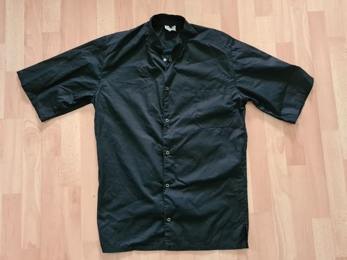kitchen jacket shirt uniform M black chif porter