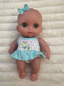 Berenguer Lil Cutesie Chubby approx. 9" Baby Doll Green Eyes 18-14 Used Please see photos