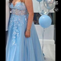debs dress baby blue