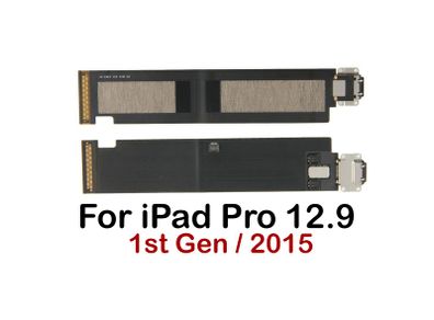 For iPad Pro 12.9" 1st Gen Charging Port Replacement Flex Cable Connector Black - FHT05IPDCP
