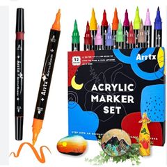 32 Acrylic marker set for fabric, metal, ceramic, stone, wood, paper etc