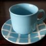 John Tams Vintage 1960's Cups, Checked Saucers and Side Plates ( 6 pieces altogether) Image 2