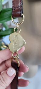 MOSCHINO CheapNChic tan leather belt with gold hardware - Rrp 220 (New)