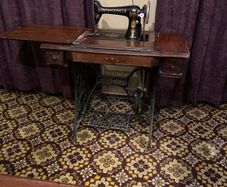 singer sewing machine with built in table top