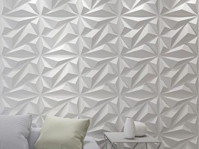 Pvc 3d Wall Panel Diamond For Interior Wall Decor In White Wall Decor ...