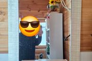 Silver frame mirror