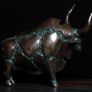 Brutalist Bull (26cm) - Patinated Bronze Image 6