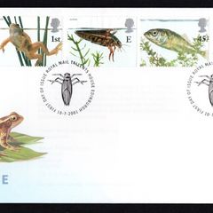 2001 Great Britain Europa Pond Life Commemorative Stamps Royal Mail Addressed First Day Cover (FDC)