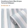 Wallpaper B&Q Blue White Stripe Brand New Image 2