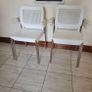 7 x white canteen/cafe chairs Image 3
