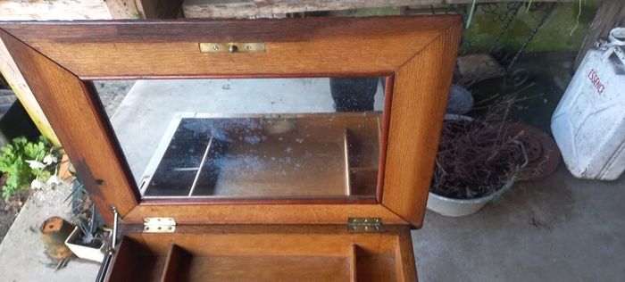 Antique ladies french seweing Chest oak early 1930s  Beautiful