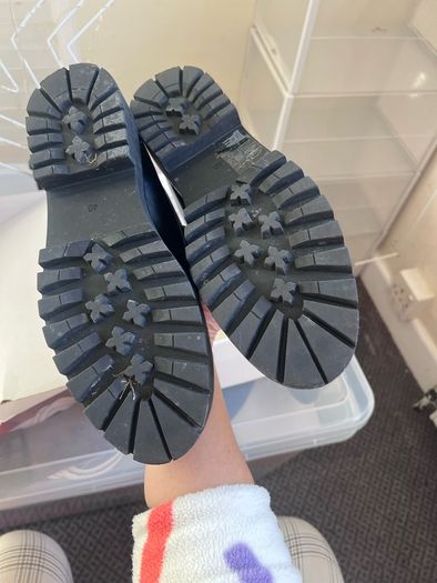 Black loafer shoes