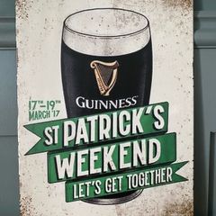 Guinness St Patrick's DayTin Metal Sign