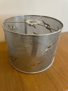 Silver-coloured lampshade