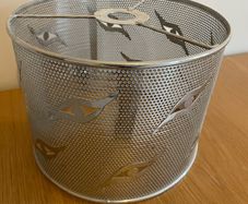 Silver-coloured lampshade