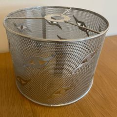Silver-coloured lampshade