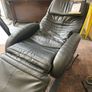 Black Leather Reclining Massage Chair Image 2