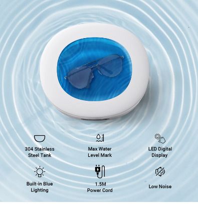 BRAND NEW Ultrasonic Cleaner Portable 40000Hz High Frequency Vibration Cleaning Machine Jewelry Glasses Watch Cleaning