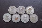 Great Britain. George V. 7 Silver coins@6 pence. Run of the years (1920-1927)