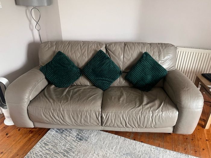 Free - DFS 3 seater leather sofa