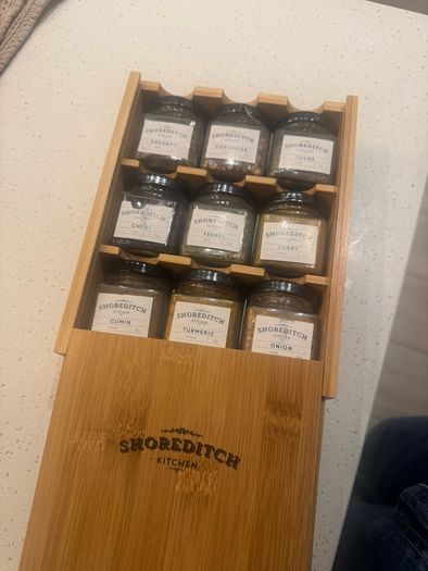 Wooden mixed spice box
