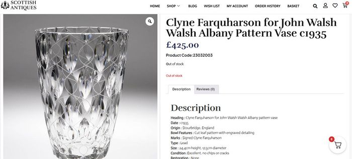 Clyne Farquharson for John Walsh Vase 1939