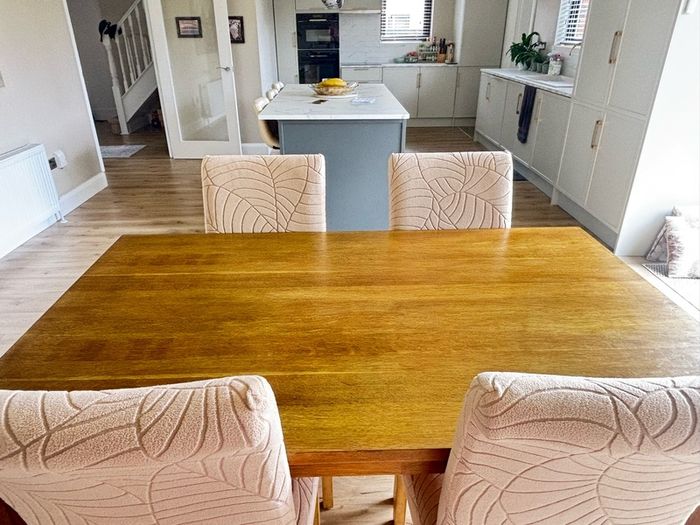Solid Oak Table & 4 Chairs