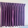 Plum Purple Blackout Lined Curtains 2 Matching Pairs with Pinch Pleats Image 6