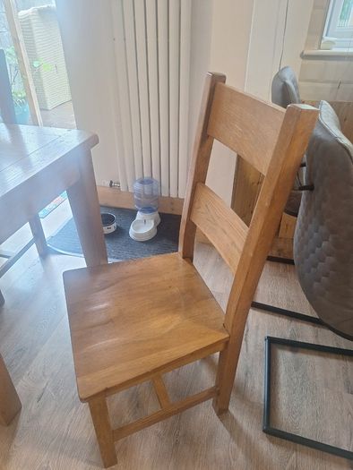 Oak Dining Table, Chair and Matching Sideboard