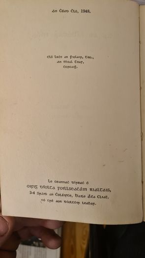 Ar An Mbotar Mor By Liam O Briain. Hardback. An Cead Clo 1948.