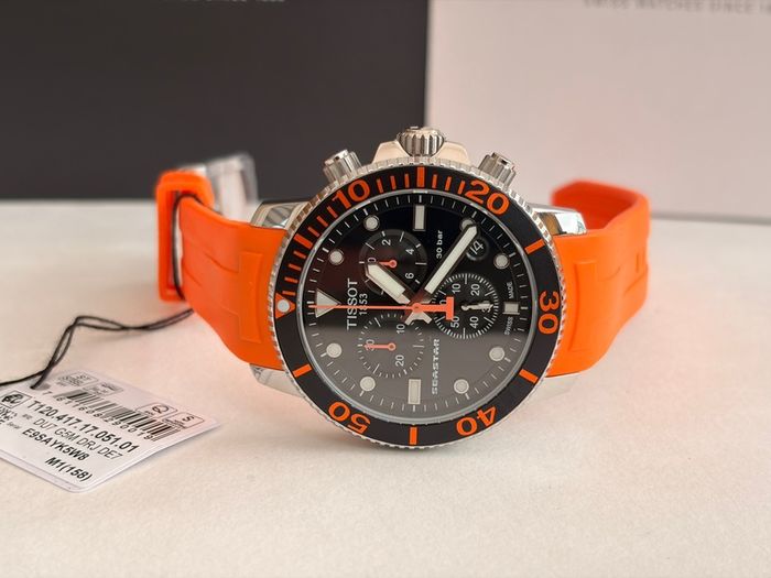 Tissot Seastar 1000 T120.417.17.051.01 Silver Orange Black Mens