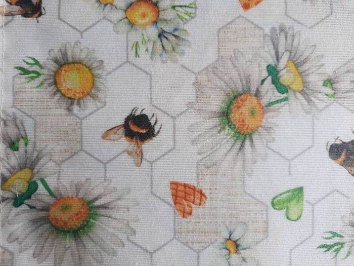 Set of 6 Placemats Double-sided. Resin coated cotton. Handmade