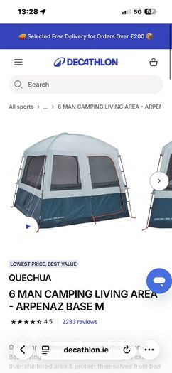decathlon camping shelter