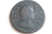 Scarce  English 1723 halfpenny