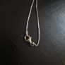 sterling silver wavy pendant on snake chain Image 3