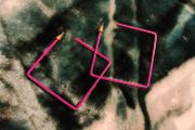Bold &amp; Chic: Glossy Violet Square Hoop Earrings