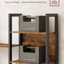 Industrial Bookcase with Storage Shelves Image 5
