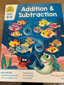 New - Addition and Subtraction Workbook - School Zone (Age 6-8)