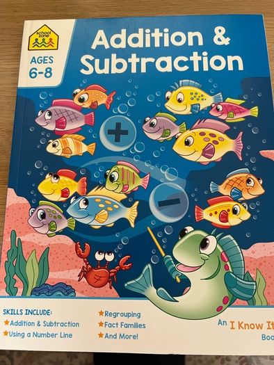 New - Addition and Subtraction Workbook - School Zone (Age 6-8)