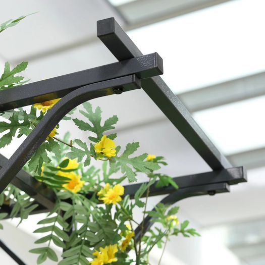 Metal Garden Trellis Arch with Durable Steel Tubing & Elegant