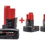 Milwaukee M12B4 4.0Ah Batteries x2 Image 2