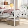 Canopy Bed Frame 3ft Single Size with Ornate European Style Headboard & Footboard Image 7