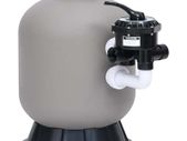 Pool Sand Filter with Side Mount 6-Way Valve Grey